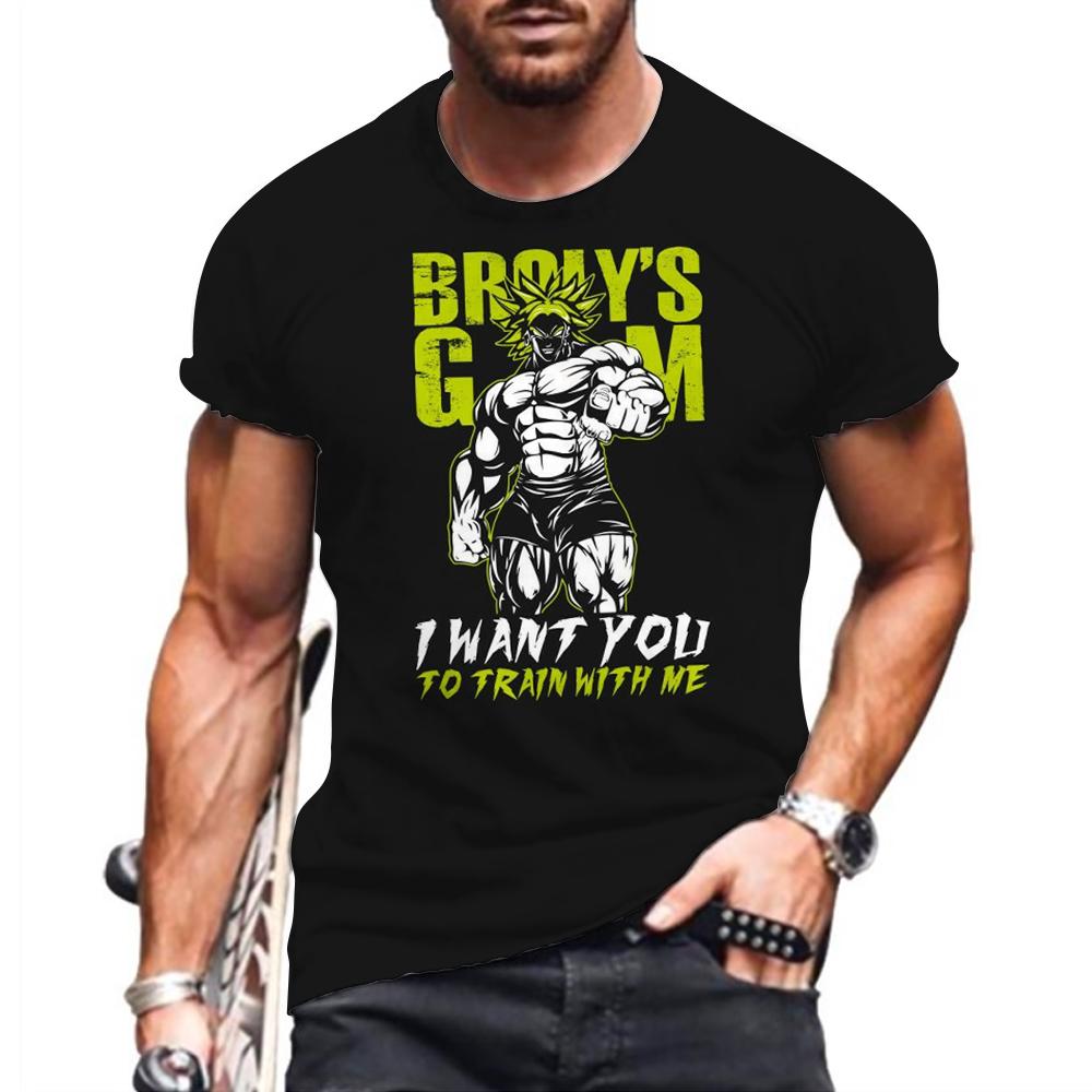 Baibao QIQI Z High Street Vegeta Grappige T-shirts Goku Gym T-shirt Man Y2k Kleding Harajuku Stijl Anime Zomer 3D Print Streetwear XL