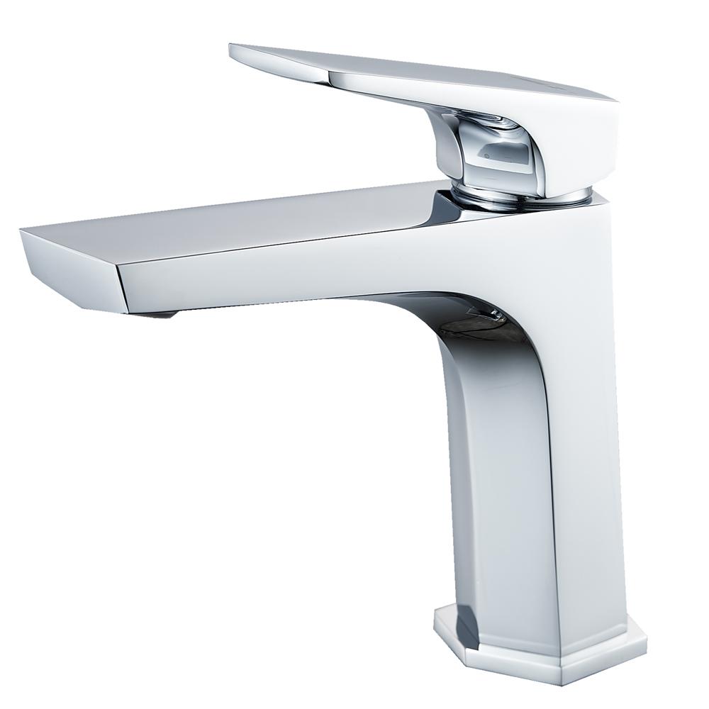 Modern Single Hole Bathroom Water Basin Faucet in Brass Chrome Mixer Tap Basin Faucet (as the picture,Polished)