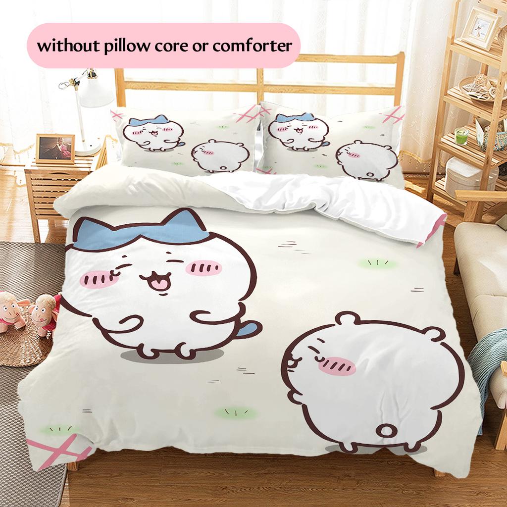 Chiikawa Pattern Bedding Quilt Set Home Decoration Gift (1 * Duvet Cover + 2 * Pillowcase Without Core)