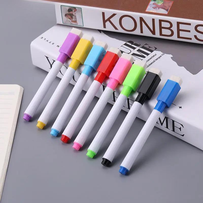 8 Colors Erasable Magnetic Whiteboard Marker Pen Blackboard Marker Chalk Glass Ceramics Office School Art Marker Stationery KTY