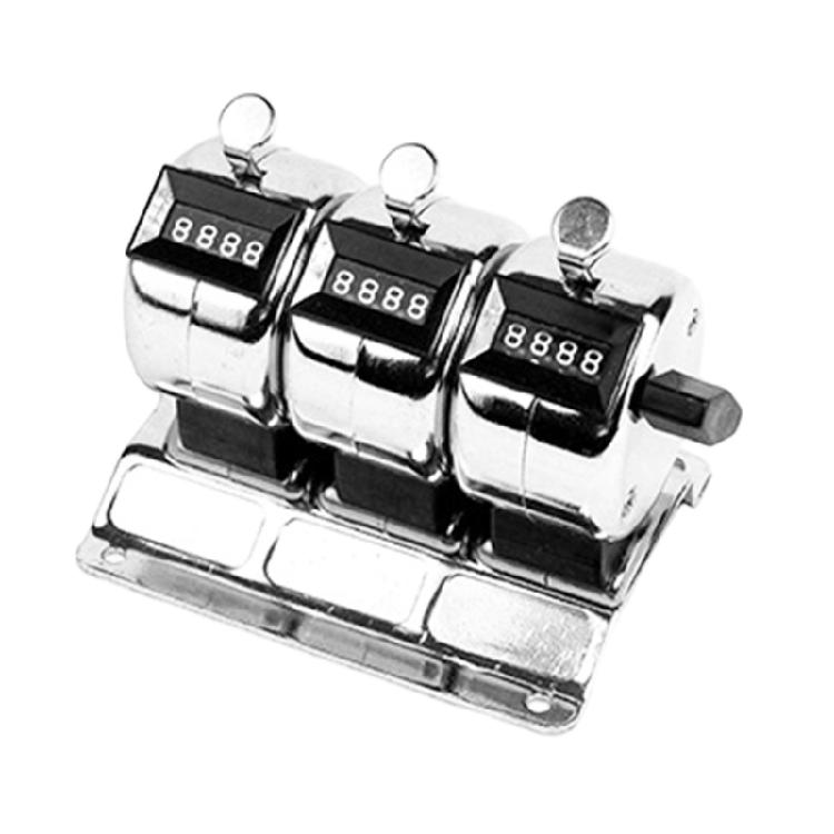 Ручной механический счетчик из нержавеющей стали, устойчивые к царапинам поверхности, счет вращающийся, сброс для управления запасами