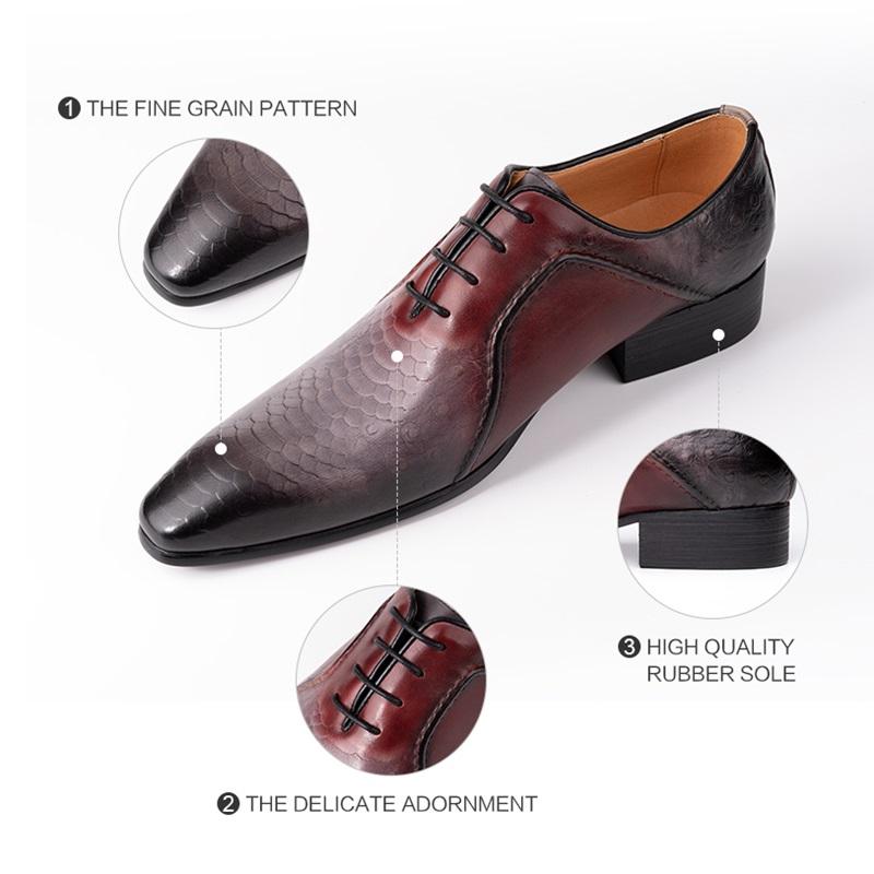 Fashion Factory Men Shoes Genuine Leather Dress Business Office Footwear Luxury Elegant Style Good Quality Wedding Banquet Fashion Shoes