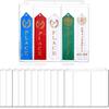 Tinlade 12 Pieces PVC Ribbon Holder Award Ribbon Organizer Clear Blank Plastic Pages Sheets Award Swimming Gymnastics Awards Display for 3 Ring