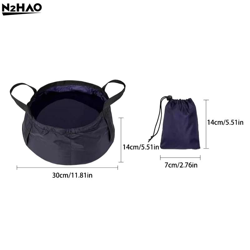 Nylon Portable Collapsible Sink 8.5L -Foldable Travel Basin For Outdoor,Camping, Hiking, Feet Face Dishes, Lightweight & Compact