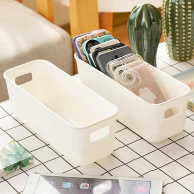 Dormitory Student Desktop Phone Case Organizer Cosmetic Eyelash Organizer Basket Plastic Snacks Storage Bins Card Holder