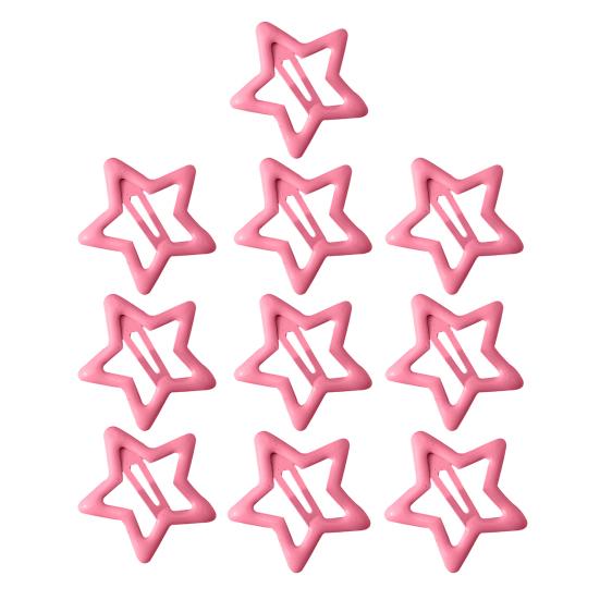 10Pcs Girl Hairpin Versatile Star-Shaped BB Clips Macaron Color Small Hair Pins Stable Hold Hair Accessories