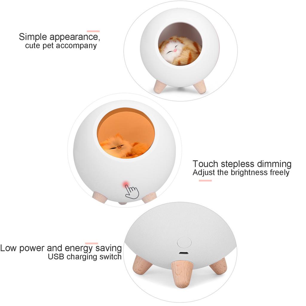 USB   Lamp Children Girls Bedroom Bedside Cartoon LED Sping Night Light Warm Light