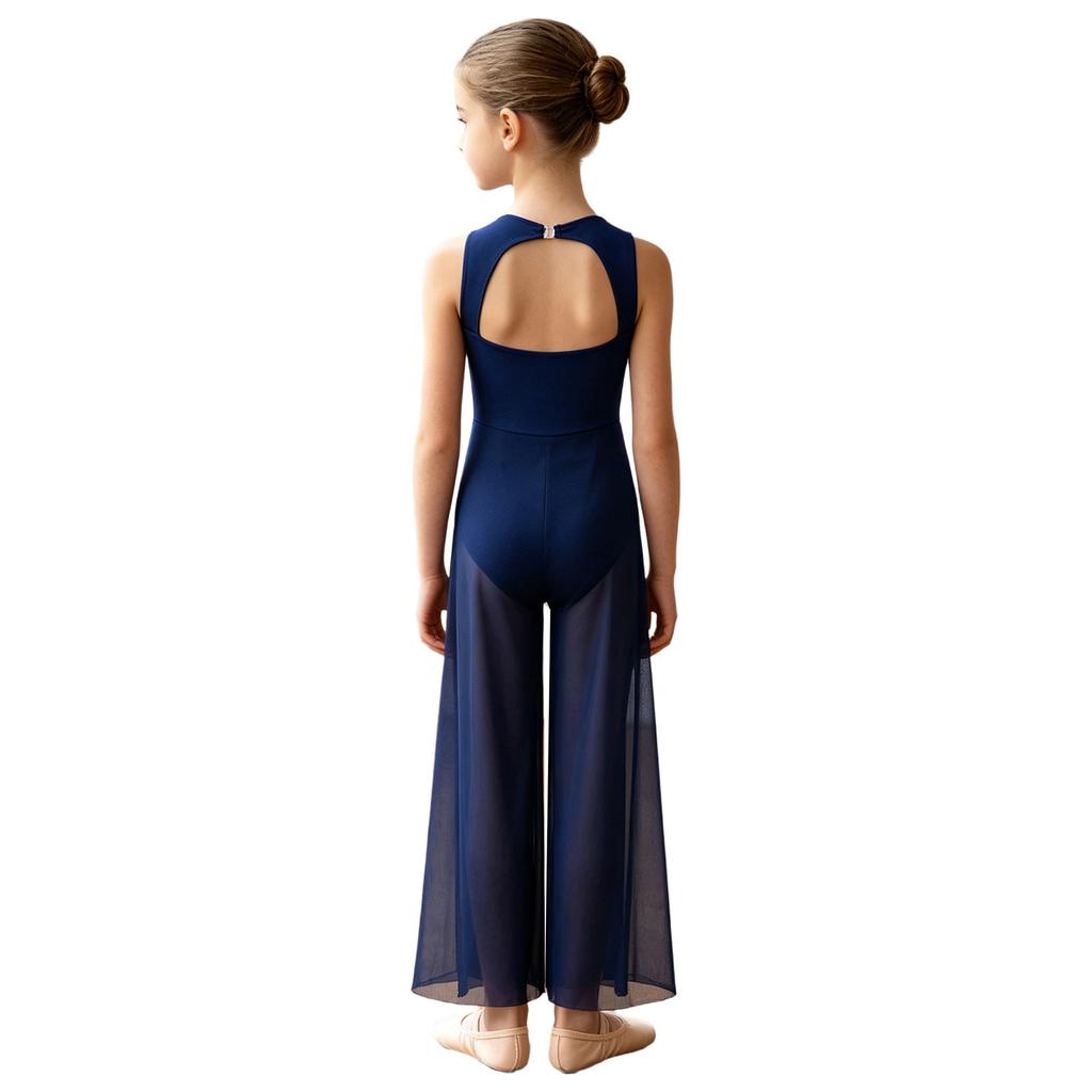 Sparkle Sequin Sleeveless Leotard Jumpsuit with Back Cutout and Built-in Shorts for Girls Dance Stage Performance Show