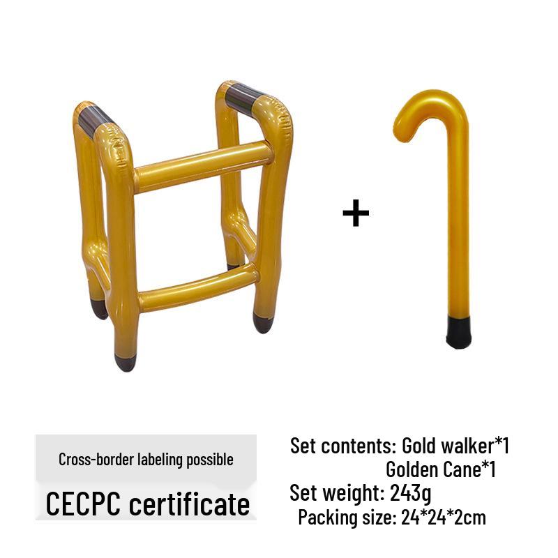 Inflatable Walker & Crutch Set for Halloween & Christmas Props