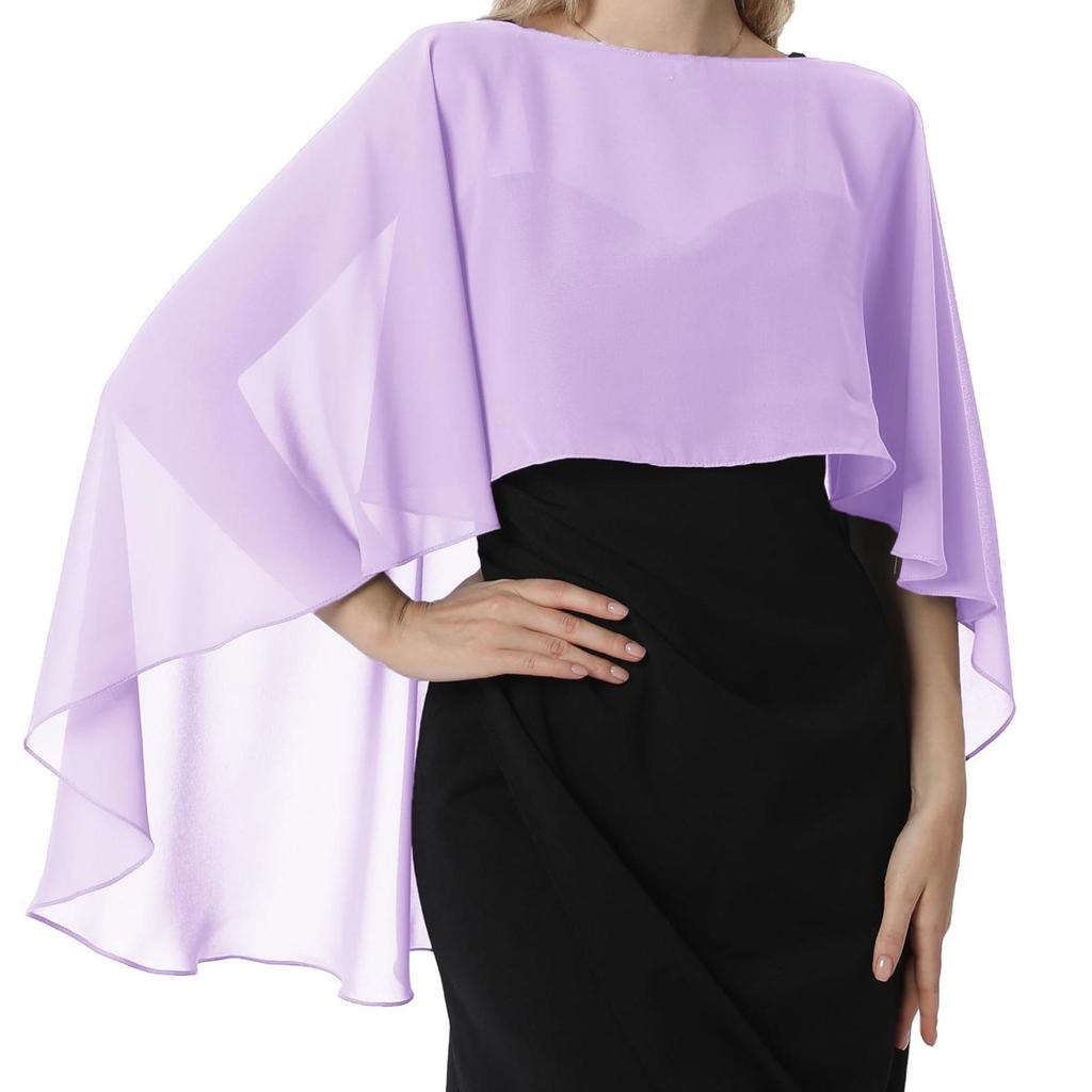 Elegant Women's Chiffon Shawl Dress - Summer Wedding Party Cover-up & Silk Pashmina Scarf