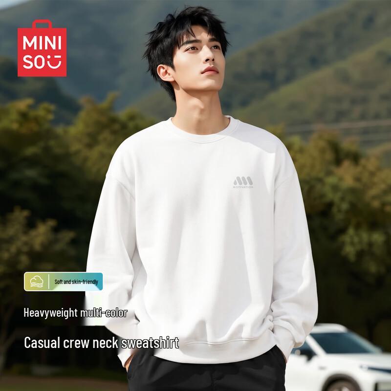 MINISO Men's Relaxed Fit Crewneck Sweatshirt
