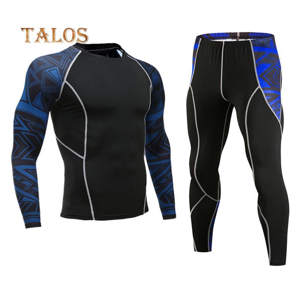 Womens 2PCS//Set Dry Fit Athletic Compression Long Sleeve T Shirt Legging Fitness Suit Baselayer