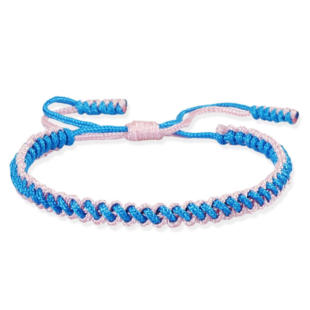 Women's Two-Color Ethnic Knot Bracelet: High-End Handwoven Jewelry