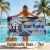 Custom Text Beach Towel, Soft Absorbent Swimming Multi-use TowelFC Zürich