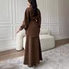 2025 Cross-border European and American Autumn New Button-loose Cardigan Shirt Top Slim-fit Hip Skirt Women's Clothing