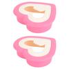 2PCS Sandwich Cutter Bread Mold Heart Shape Cookie Maker Bread Mold for Kids and Family Kitchen Tools