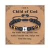 JYL TS Bracelet Adjustable  Square Cross Charm Deepens Faith & Inner Peace