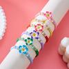 Flower Bracelet Handmade Soft Clay Woven Jewelry Adjustable Tropical Plumeria Wristband Bohemian Beach Party Accessories
