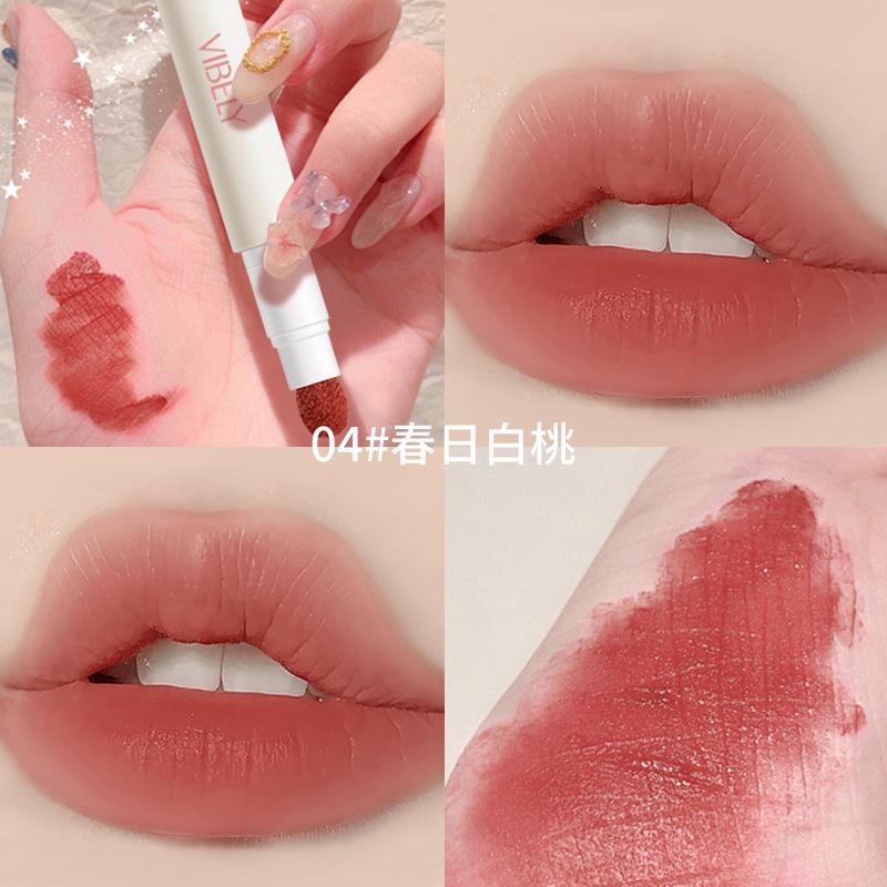 VIBELY New Cute Colorful Velvet Air Lip Glaze - Rich, Long-Lasting, Fade-Resistant, Soft Matte Lip Cream Makeup