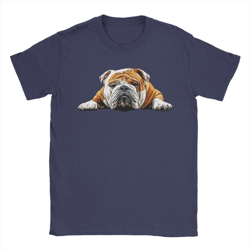 Bulldog Chill Pose English Bulldog T Shirt Adult Vintage Cotton Tshirts Summer Crew Neck Hipster Tees Pattern Plus Size Tops