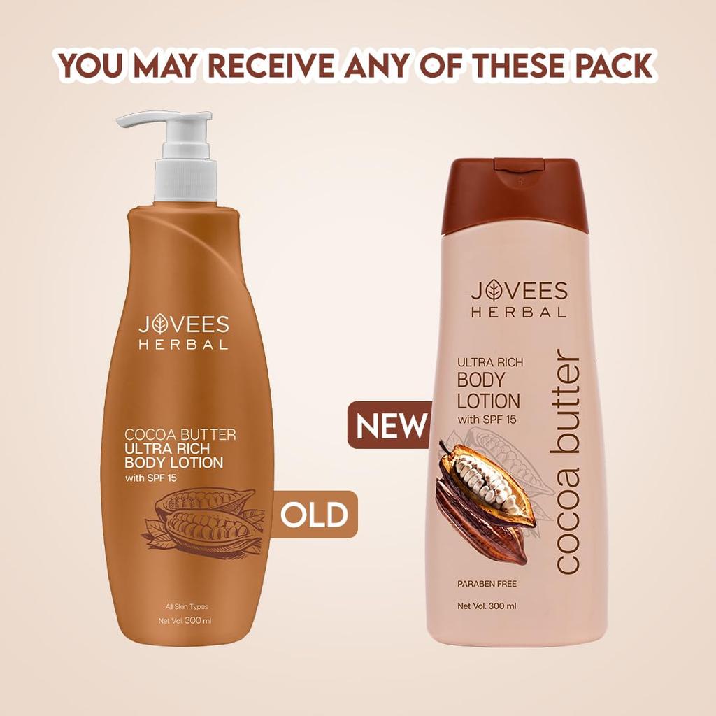 Jovees Cocoa Butter Body Lotion 300ml Pack Of 1 Deep Moisturising Winter Skin Lotion For Very Dry Smooth Skin
