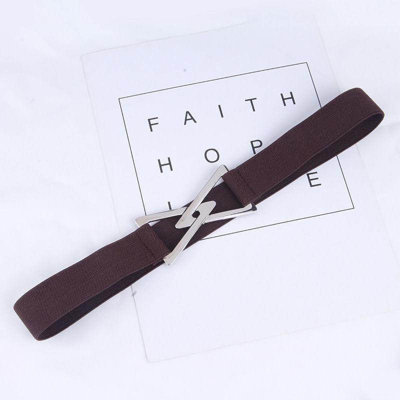 Modern Elastic Waist Belt For Women With Versatile Triangle Buckle In Colors Multiple