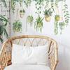 Fun-c25 Small Fresh Vine Potted Hanging Decoration Bedroom Living Room Background Landscaping Wall Stickers Self-adhesive