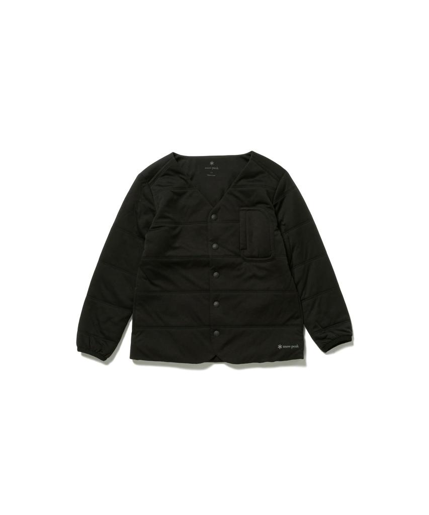 Snow Peak Kids Flexible Insulated Cardigan Size 140 SW-25SK001, Black,
