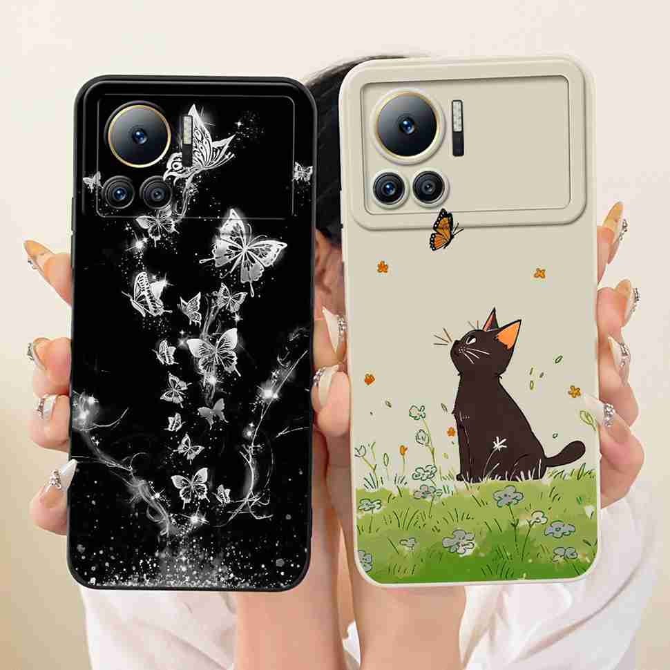 For Infinix Note 12 VIP Case Cute Cat Cartoon Flower Silicone Cover For Infinix Note12 VIP 12 Vip X672 6.7" Phone Cases Coque