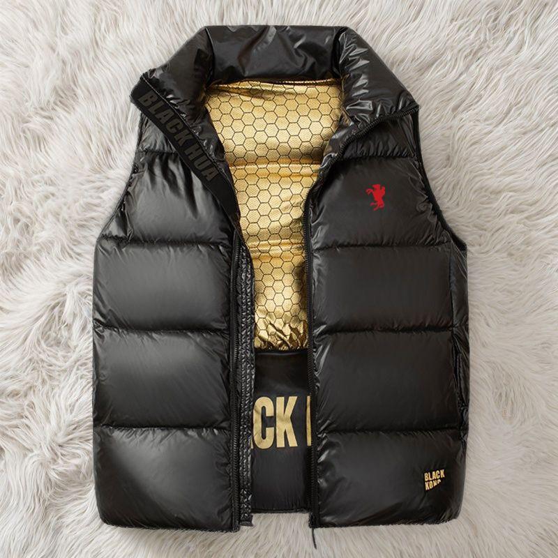 Windproof Pony Print Padded Vest Thick Warm Unisex Casual Winter Outerwear