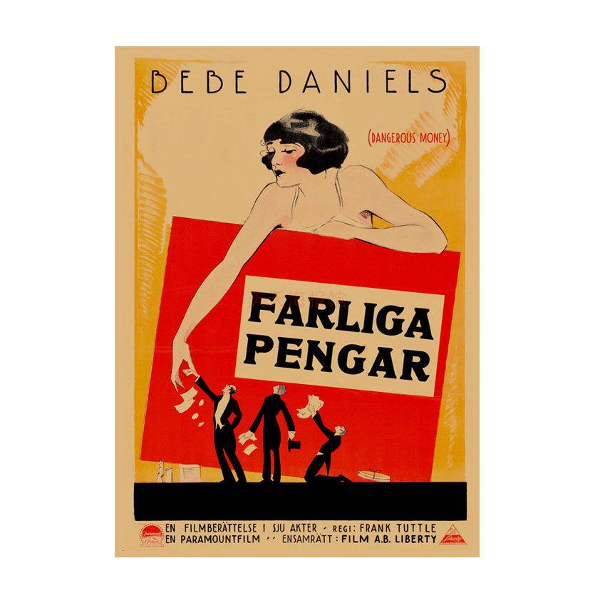 Retro Movie Illustration Poster for Bar, Cafe, or Dormitory Wall Decor
