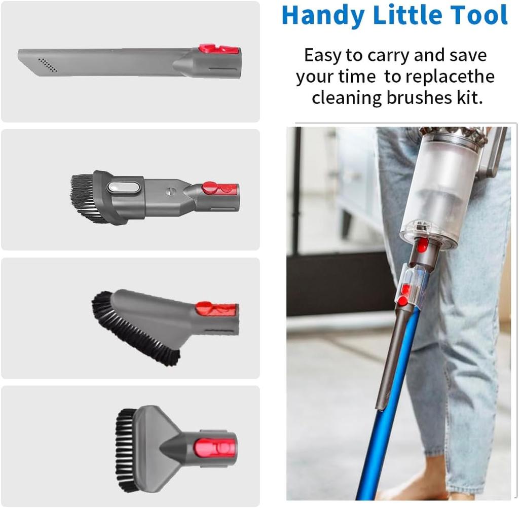 2 st Tillbehörshållare Fästklämma för Dyson V7 V8 V10 V11 Dammsugardel Sughuvud Förvaringsklämma