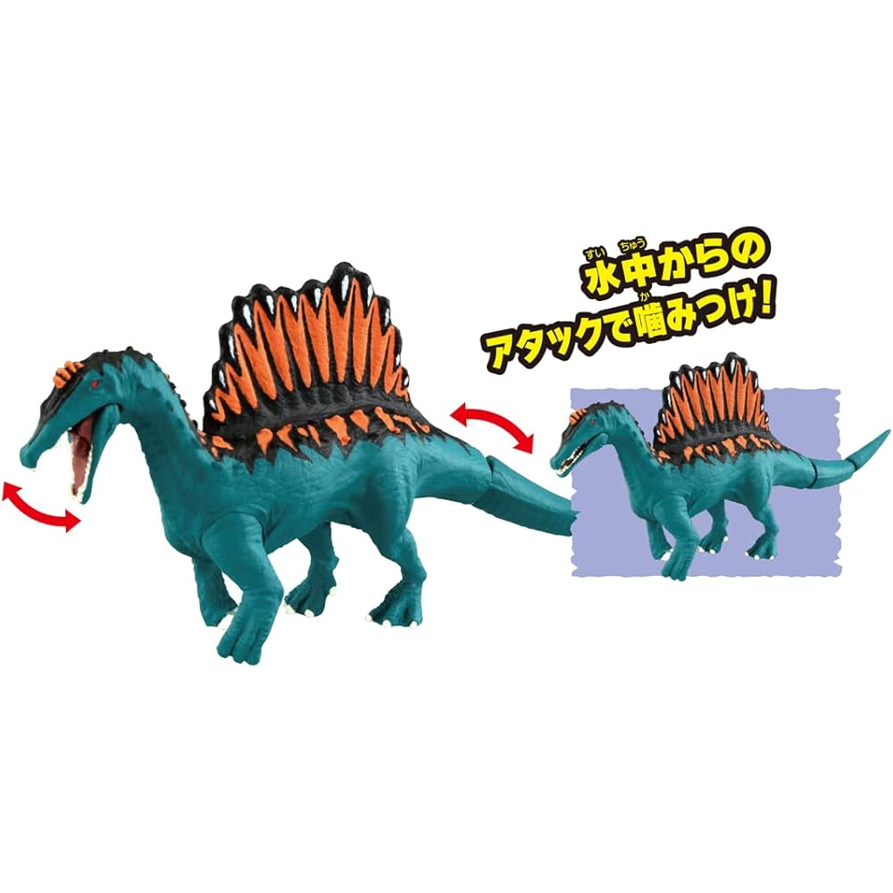 Takara Tomy Ania Adventure Kingdom Spin Spinosaurus Dinosaur Toy for Ages 3 and Up