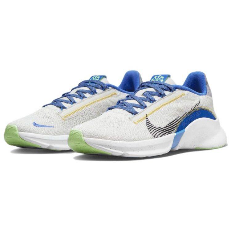 Nike  SuperRep Go 3 Flyknit Next Nature Sail Medium Blue Women Sneakers White Ghost-Green Black DH3393-102