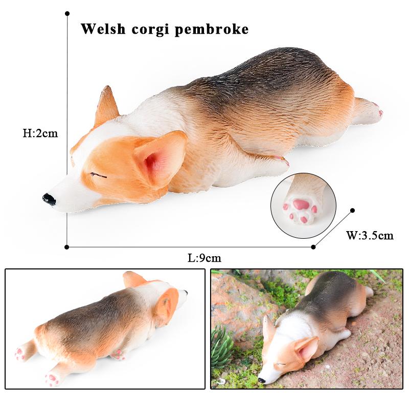 Oenux New Farm Dogs Pet Figurines Rottweiler Collie Huskie Bulldog Schnauzer Model Action Figures Cute Home Decoration Kids Toy