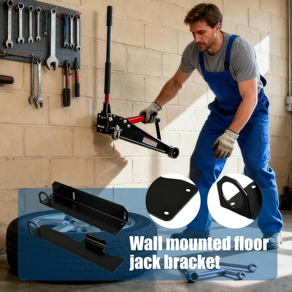 Floor Jack Mount Metal Secure Garage Accessories Storage Brackets Mount Brackets Jack Stands Tower For Shop Home Workshop Cement