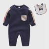 Newborn Baby Long-Sleeve Cotton Jumpsuit - Spring & Autumn Pajamas for Boys & Girls