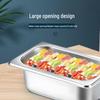 304 Edelstahl 1/9 Gastronorm Speisebehälter, 6,5 cm tief, 5er-Pack