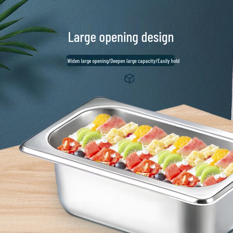 304 Edelstahl 1/9 Gastronorm Speisebehälter, 6,5 cm tief, 5er-Pack