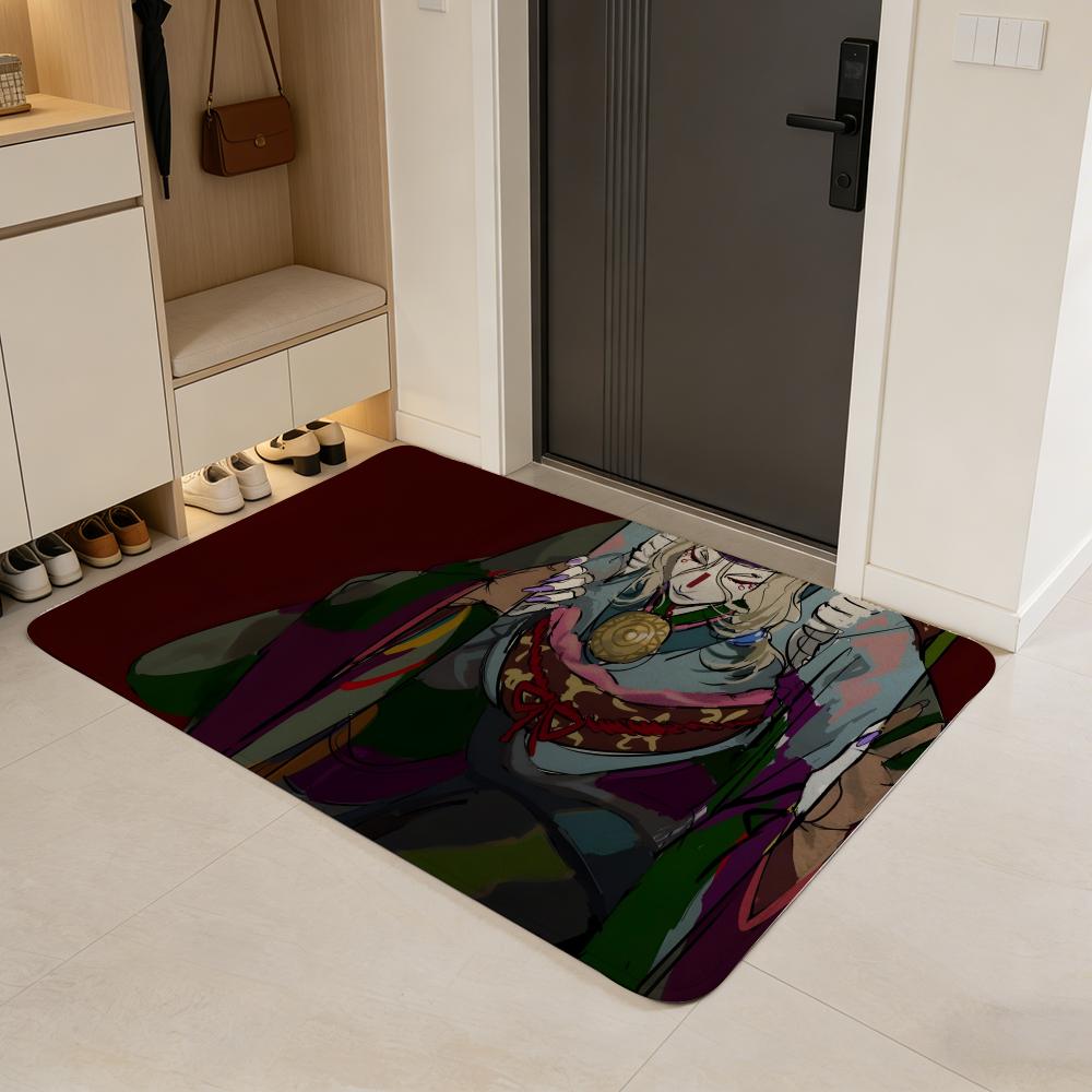 Anime T-The Morose Mononokean Floor Mat Flannel Door Mat Non-Slip Absorbent Washable Indoor Home Rug