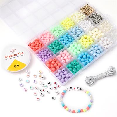 Solid Colored Acrylic Beads & Letter Beads Wire Accessories Material
