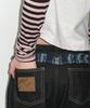 RONRON Outstitch Stripe Raglan Long Sleeve Pink