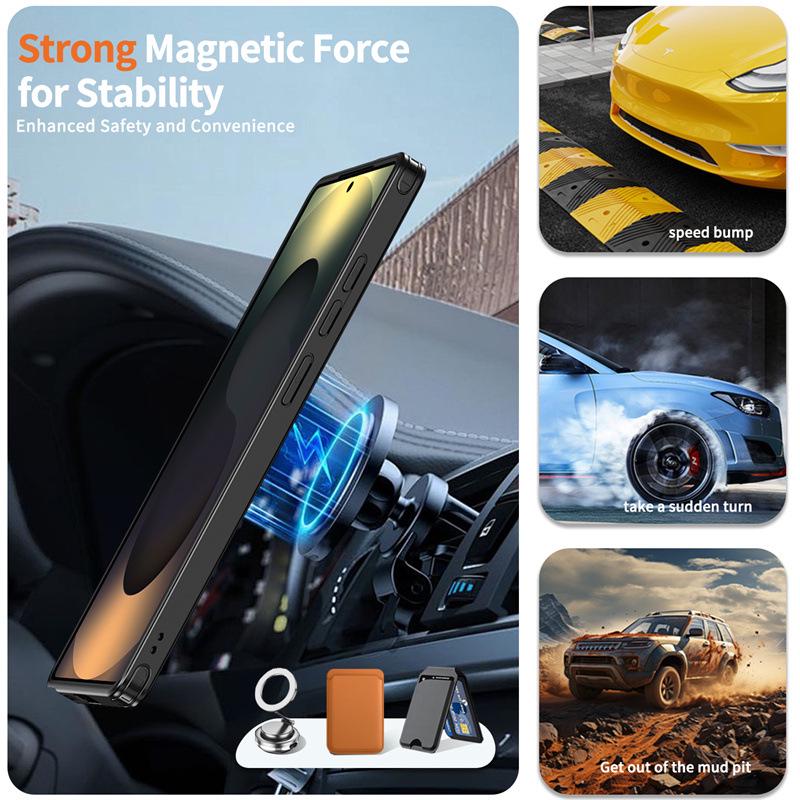 Magnetic Bracket Compatible with Samsung S25 Ultra/S23/A56/A25 Foreign Trade/S24/A17 Phone Cases