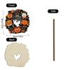 Wooden Halloween Hollow Hanging Ornament, Openwork Cutout Decorative Pendant for Home, Party and Seasonal Decor
