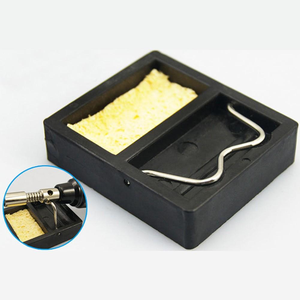 2 Pieces Iron Stand Holder Frame Metal Base With Clean Sponge