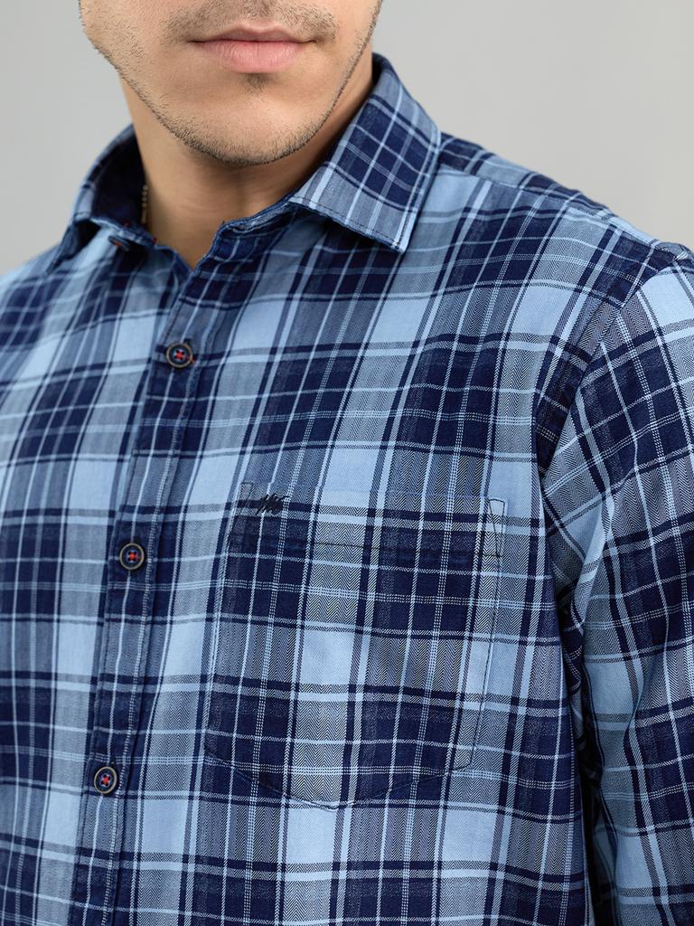 MONTE CARLO Men's Regular Fit Check Full Sleeve Shirt
