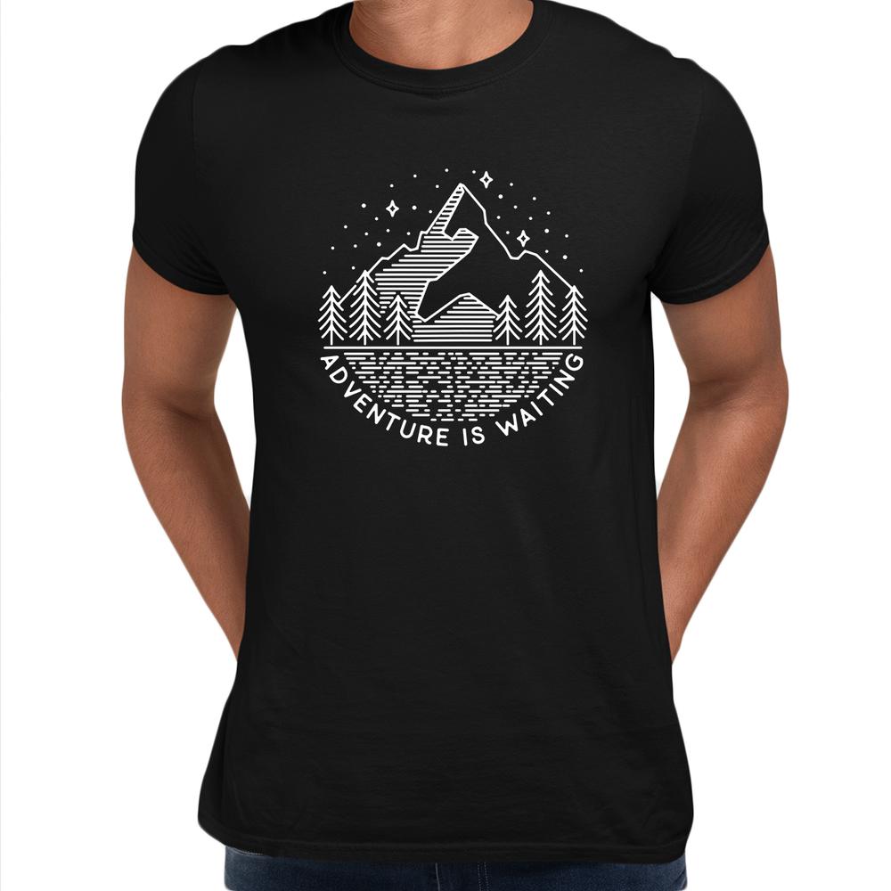 Adventure Is Waiting Outdoor Minimal Design Tshirt