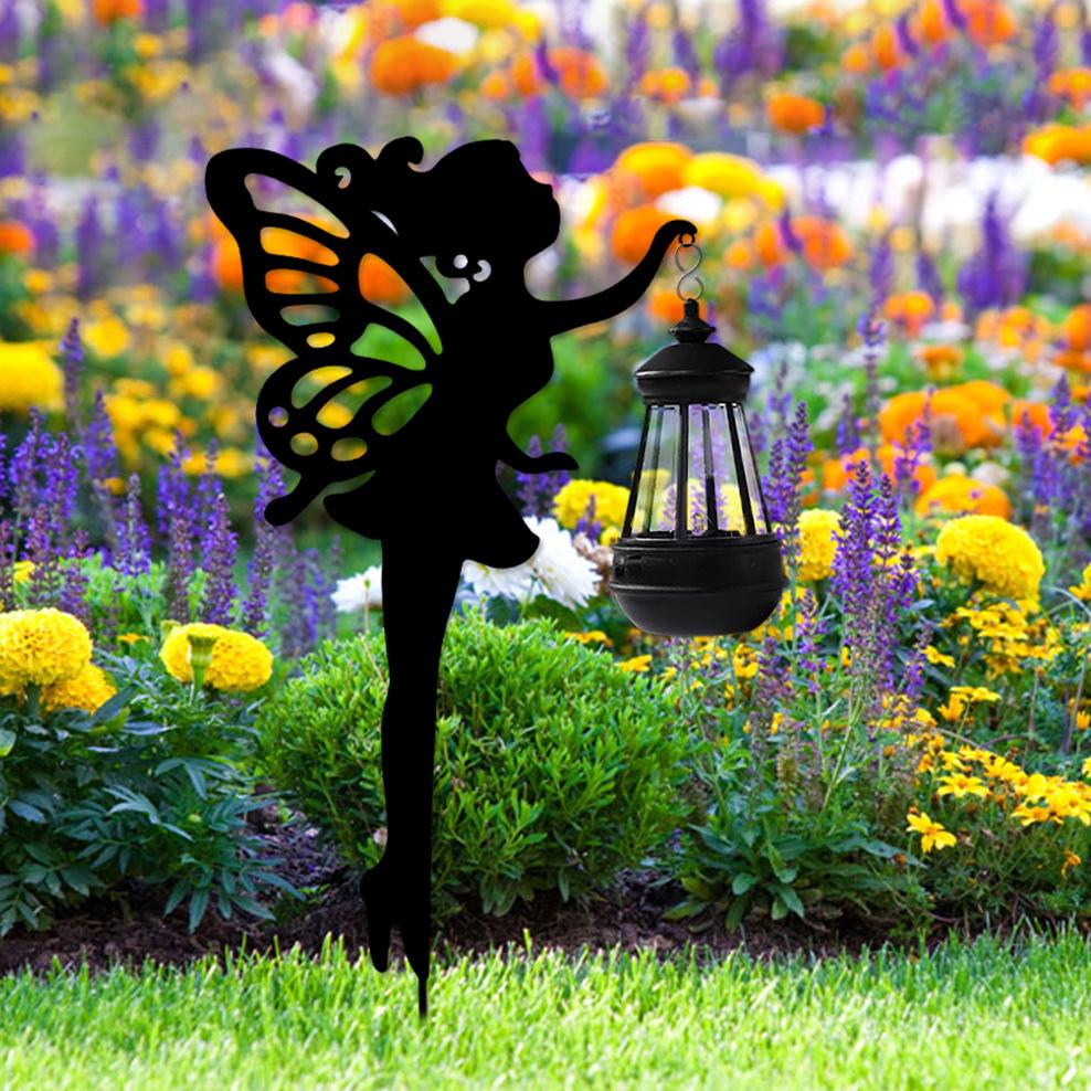 Solar Garden Light: Iron Cat-Shaped Waterproof Outdoor Decoration