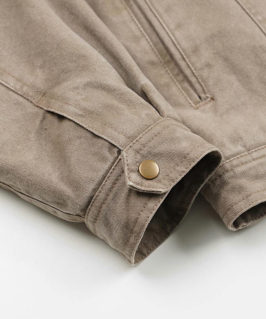 FRIZMWORKS Heavy Canvas Storm Trucker Jacket _ Mud
