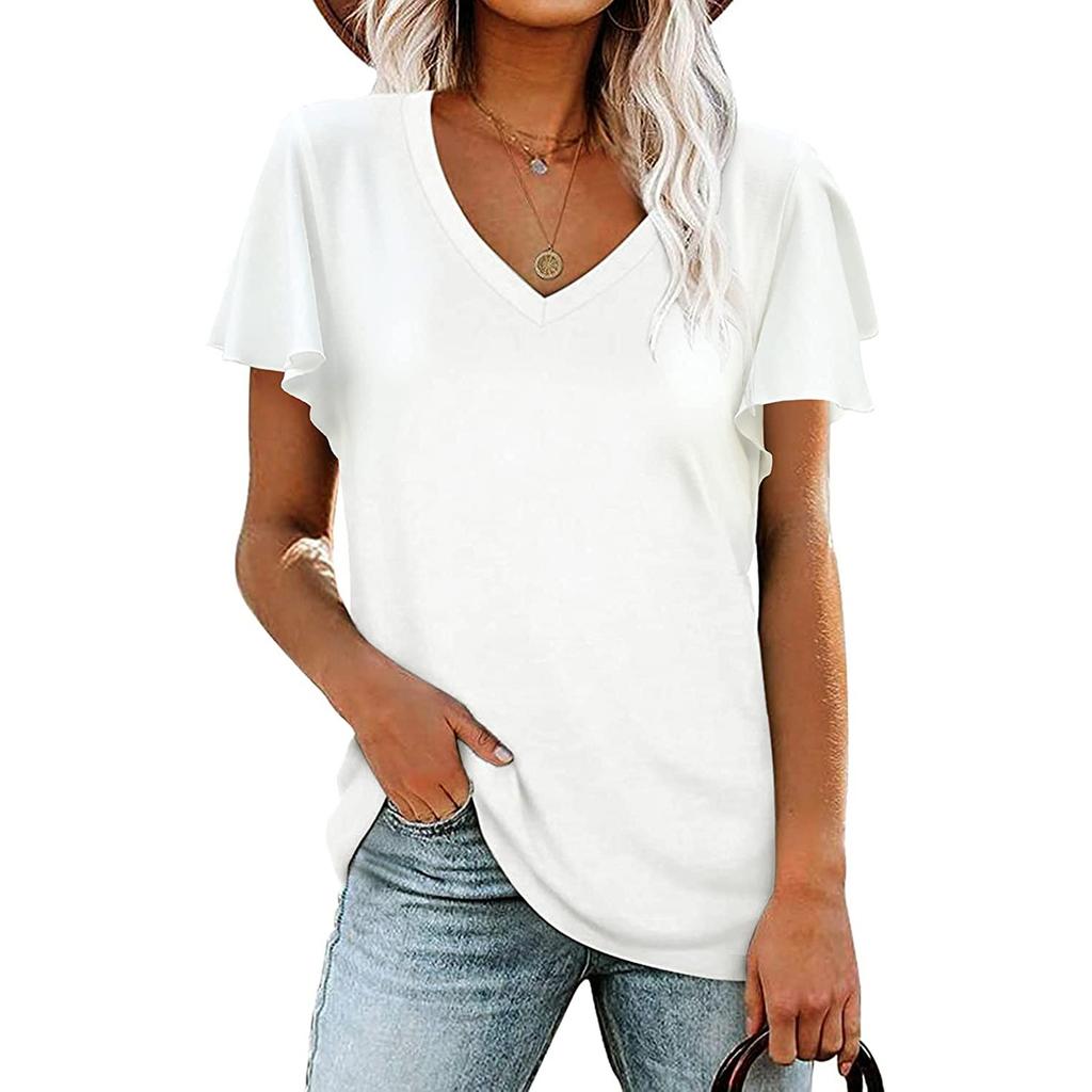 Fashion Casual Women's Solid Color V 